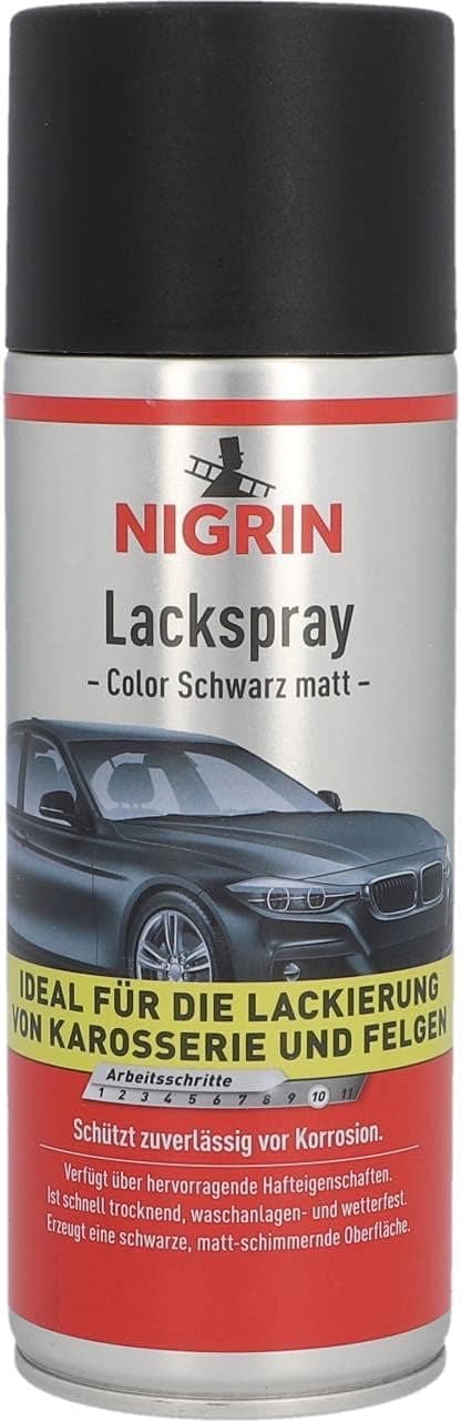 NIGRIN Lackspray schwarz matt 400 ml