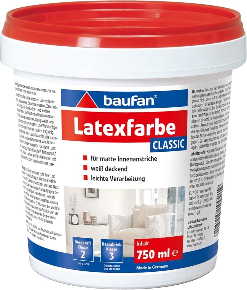 baufan Latex Weiß Classic 750 ml