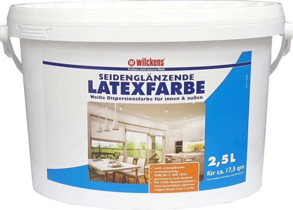 Wilckens Latexfarbe seidenglänzend 2,5 l Weiß