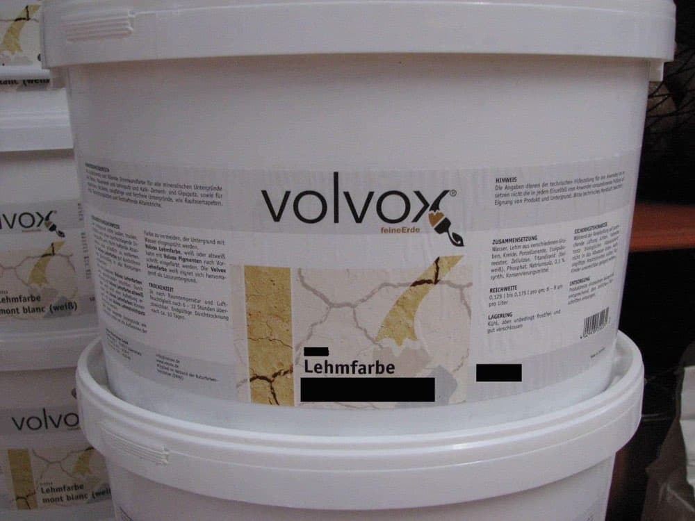 Volvox Lehmfarbe weiß 10 L