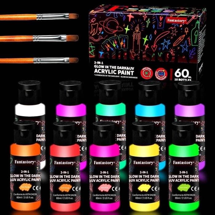Fantastory Fluoreszierende Farbe 10×60 ml