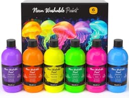 Nicpro Nicpro Abwaschbare Neonfarbe 6×500 ml