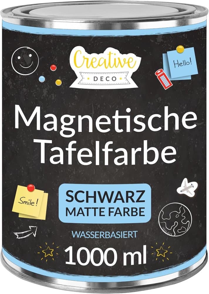 Creative Deco magnetische Tafelfarbe schwarz 1 l