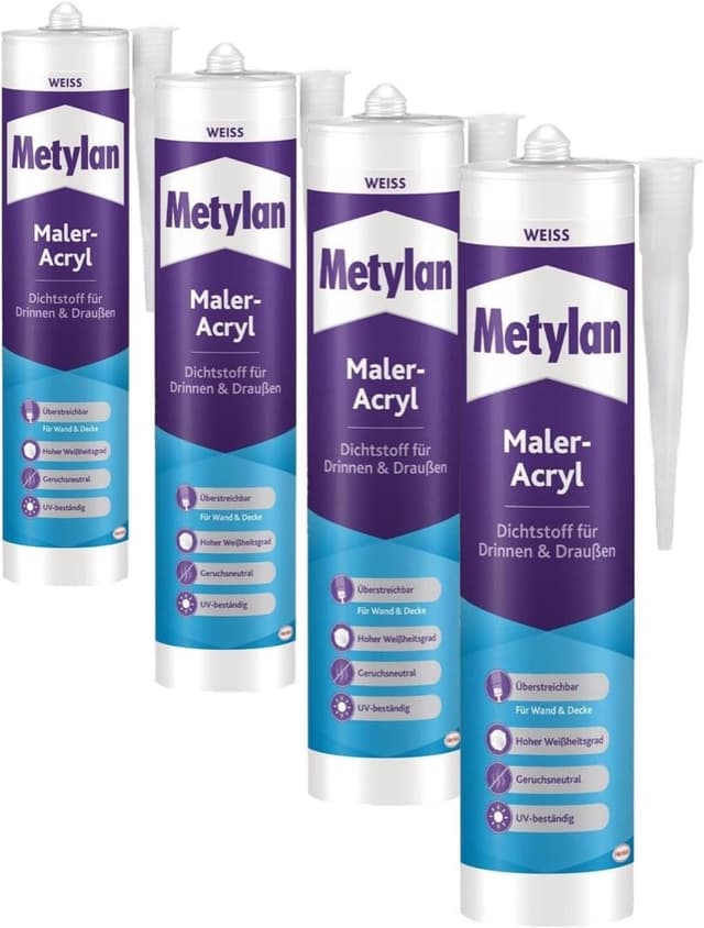 Metylan Maleracryl weiß 4×300 ml