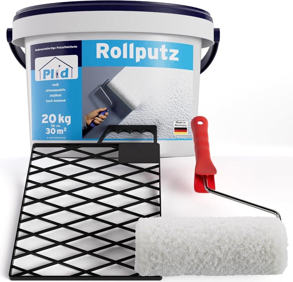 Plid Rollputz Weiß Matt 20 kg Set