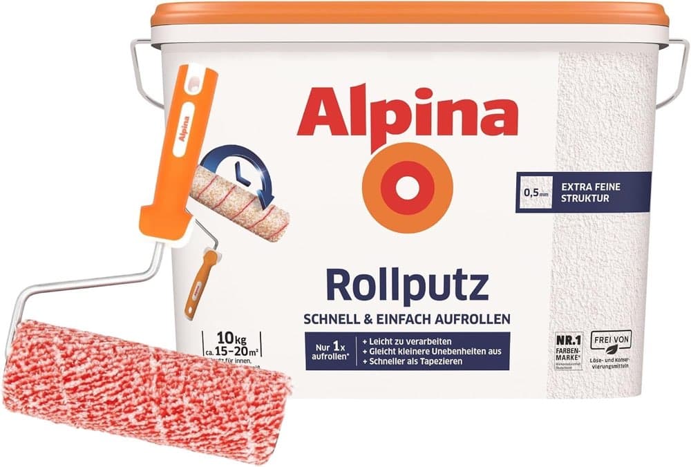Alpina Rollputz Weiß 10 kg inkl. Farbroller