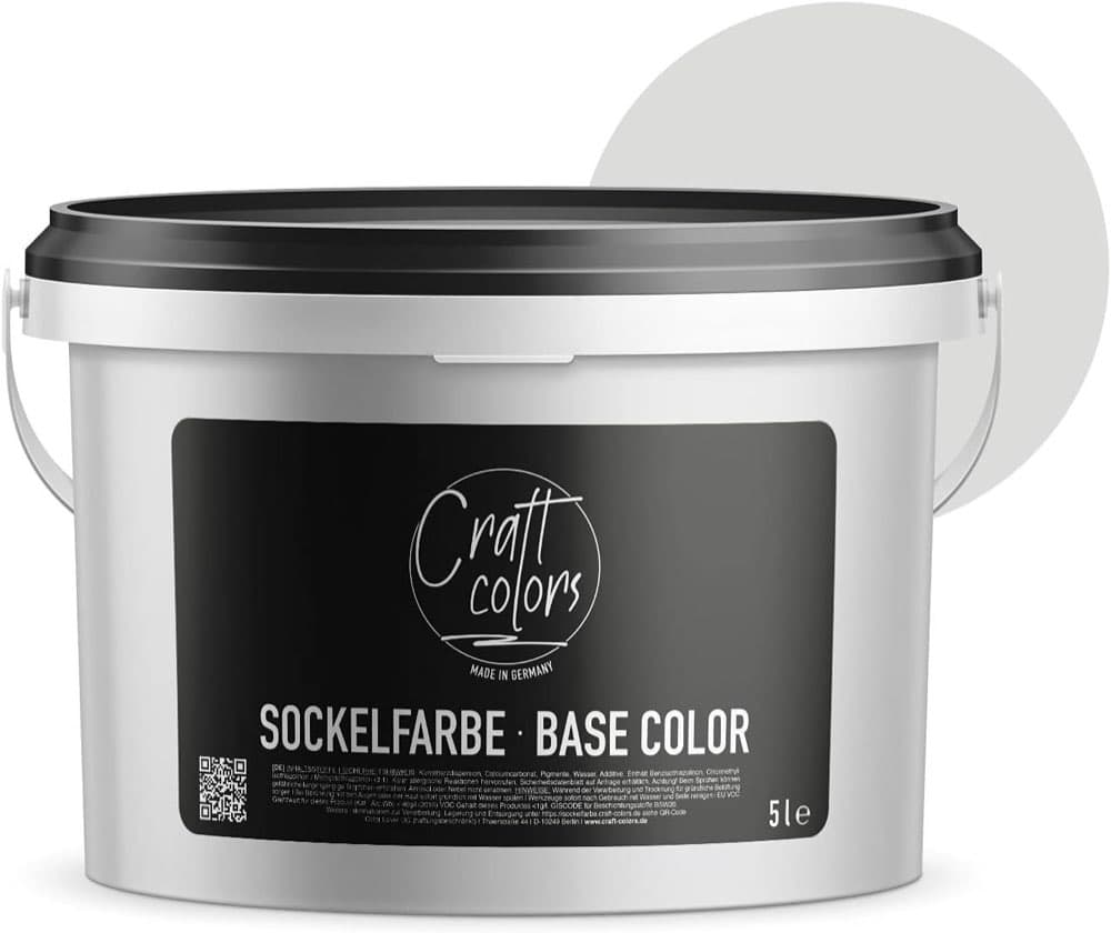 Craft Colors Sockelfarbe 5 l Seidengrau