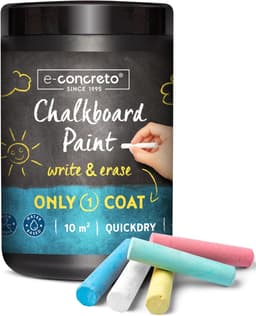 e-concreto e-concreto Tafelfarbe schwarz 1 l + Kreide