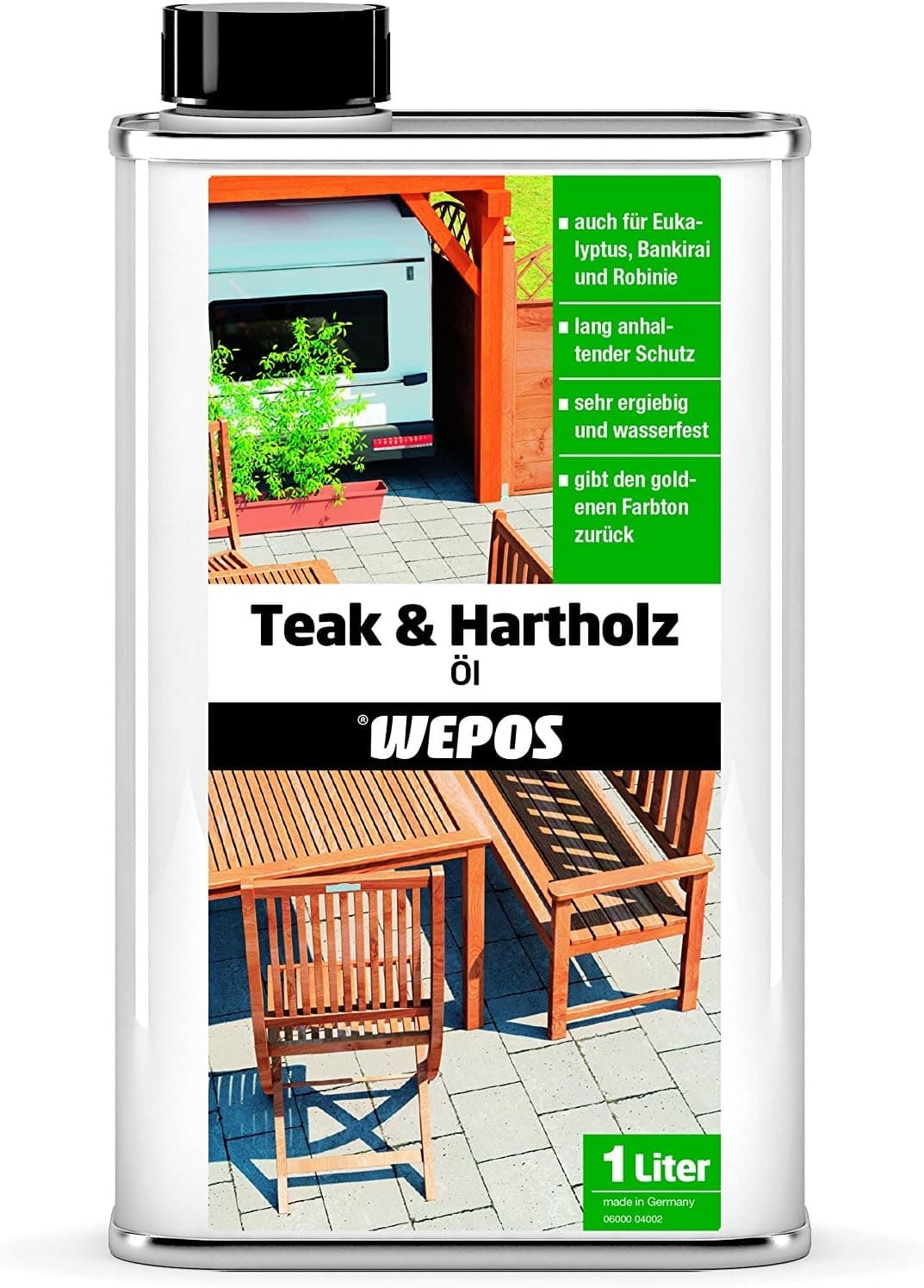Wepos Teak- und Hartholz Öl 1 L