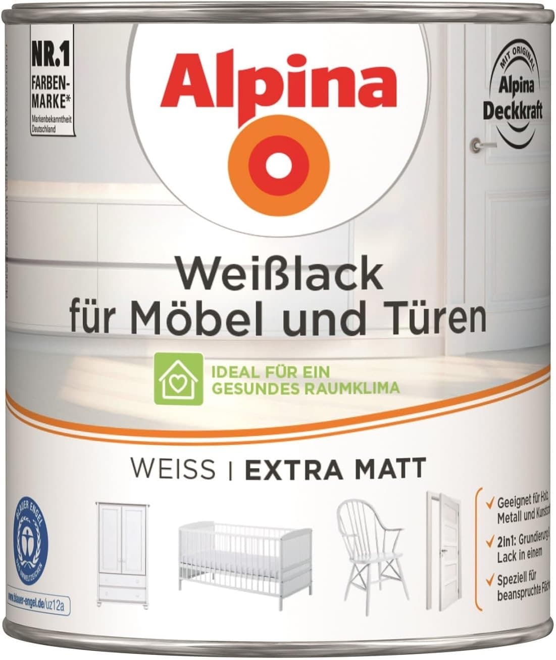 Alpina Weißlack Möbel und Türen extra matt