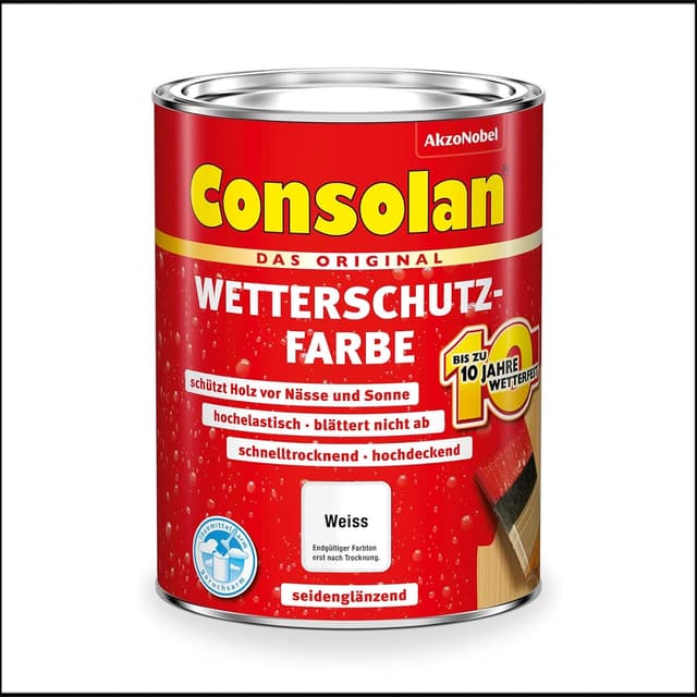 Consolan Wetterschutzfarbe Weiß 5 L