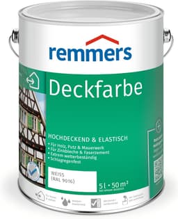 Remmers Remmers Deckfarbe Weiß RAL 9016 5 L