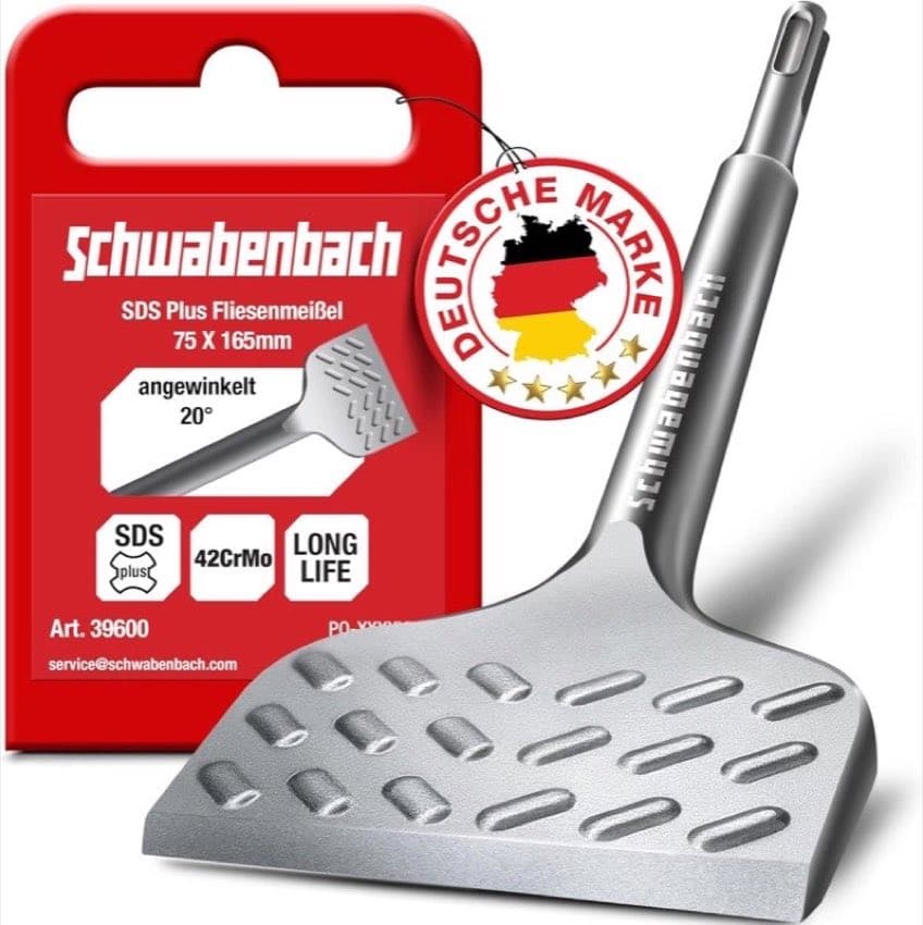 SCHWABENBACH Fliesenmeißel SDS Plus 75×165 mm