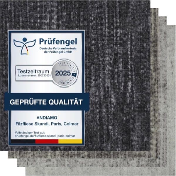 andiamo Teppichfliesen selbstklebend 40×40 cm, 16 m²