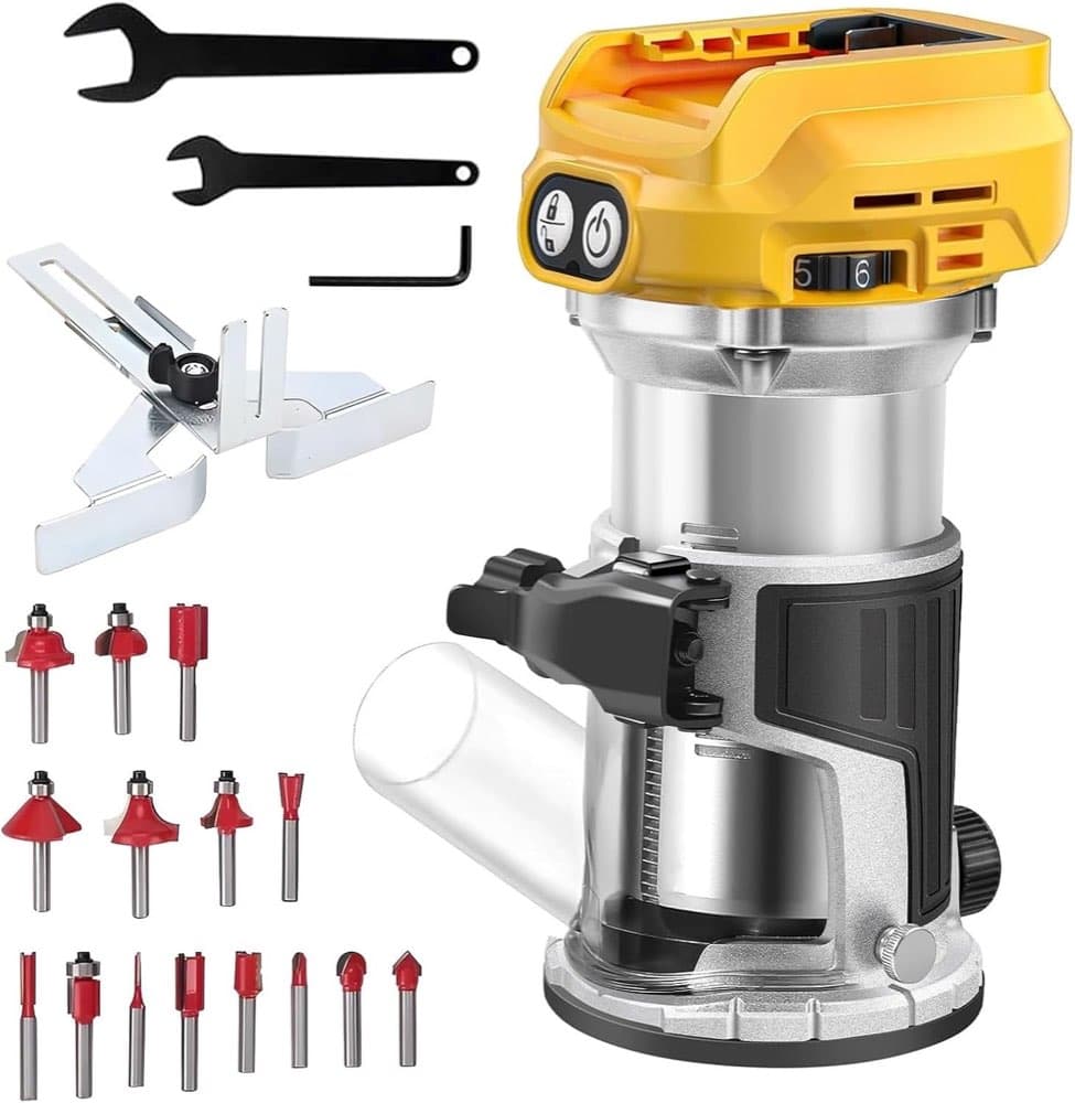 LIROPAU Akku-Oberfräse 800 W (DeWalt-kompatibel)