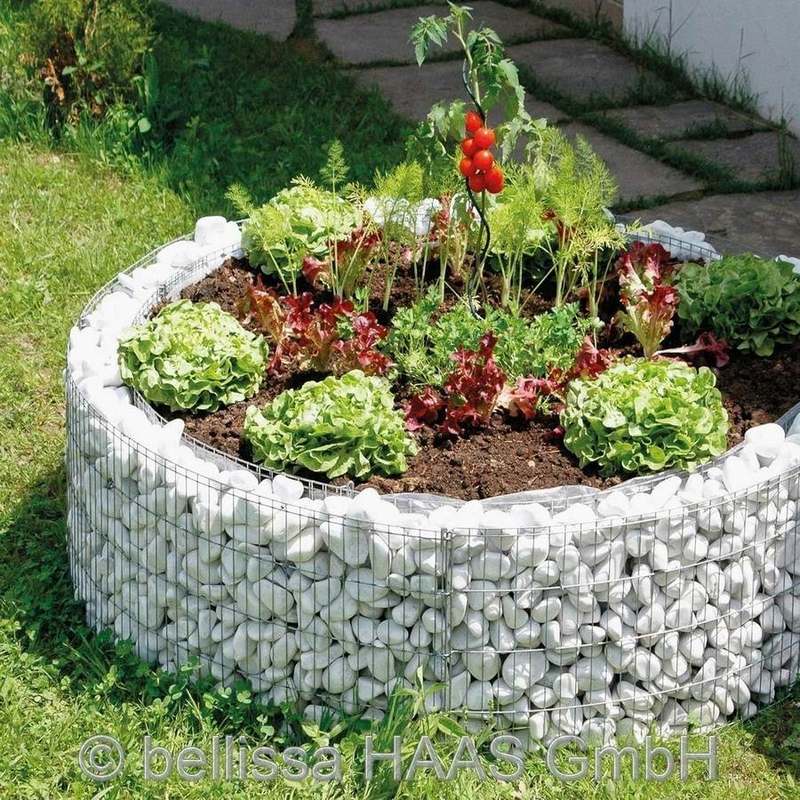 Bellissa Gabionen-Hochbeet rund Ø 92/72 × 40 cm