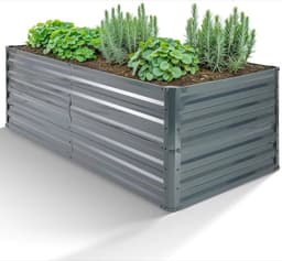 Arebos Metall-Hochbeet 180 × 90 × 45 cm