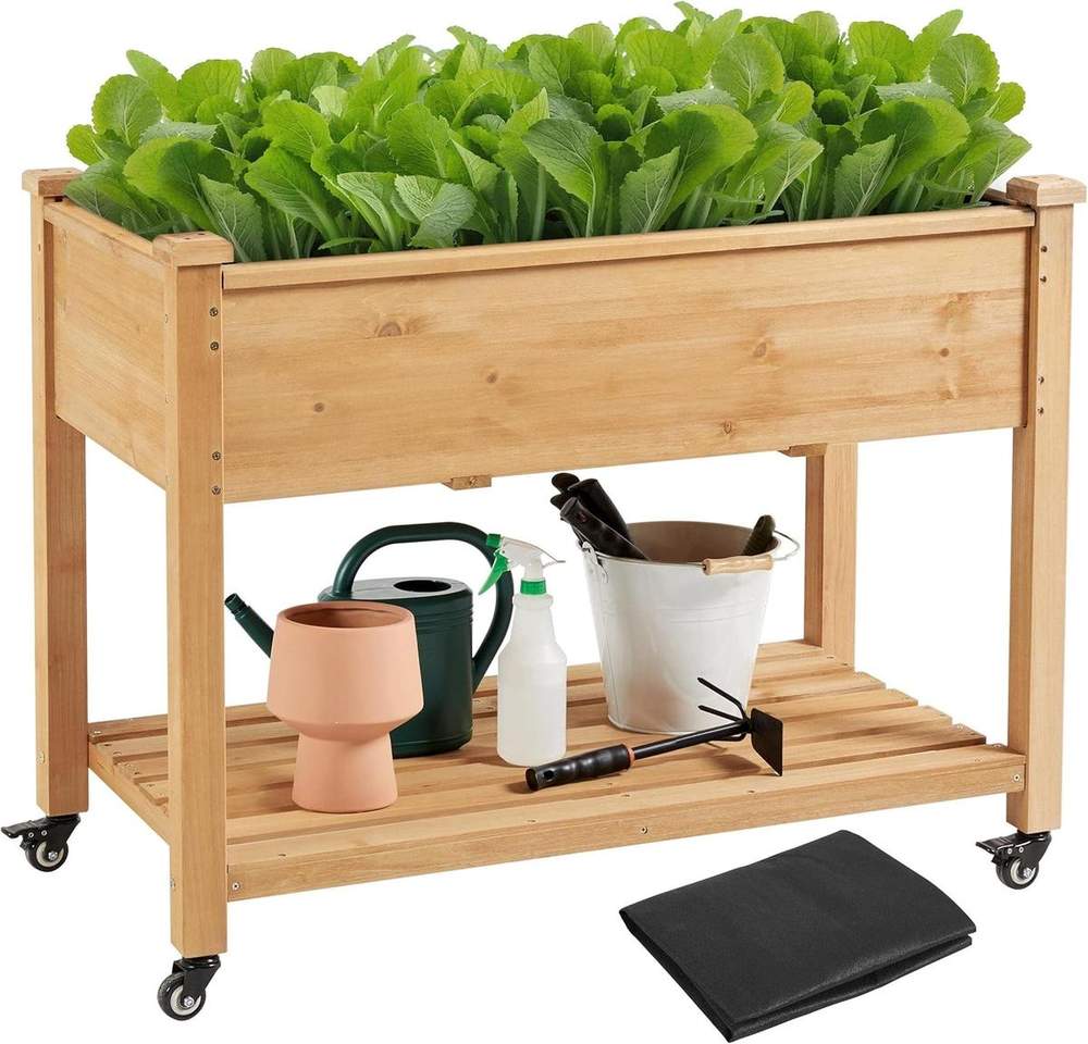 Yaheetech Holz-Hochbeet 105,5 × 56,5 cm