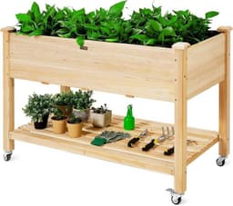 GOPLUS Holz-Hochbeet 120 × 59 cm