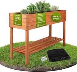 TTL GARDEN Balkon-Hochbeet XL 120 × 40 × 80 cm