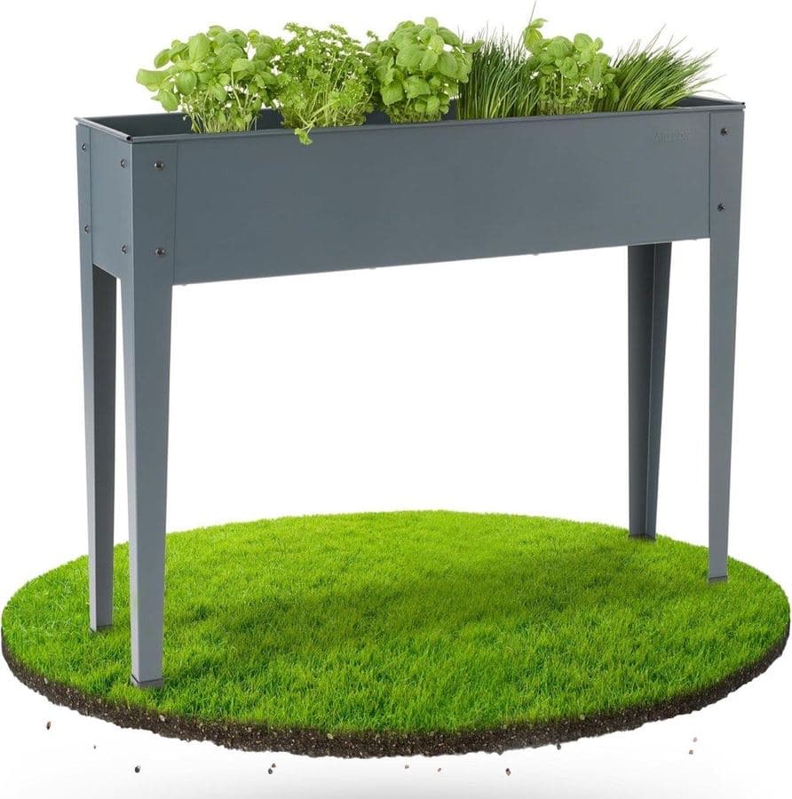 Arebos Metall-Hochbeet 101,5 × 26 × 80 cm