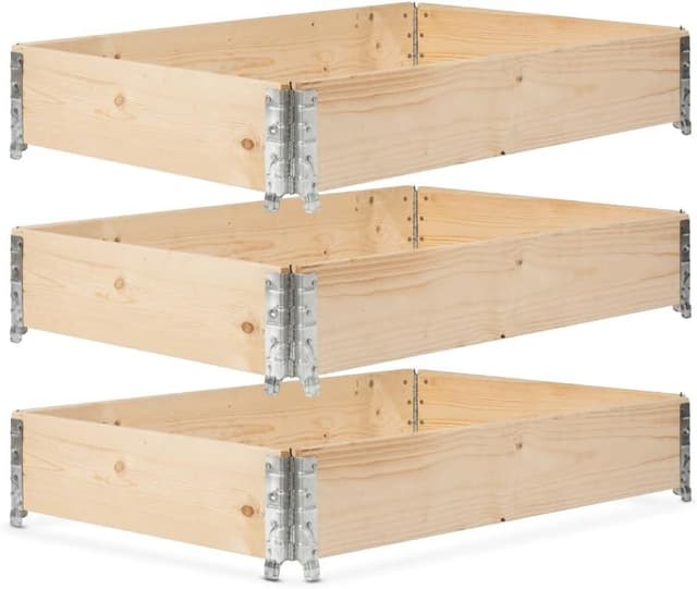 GARDIVO Hochbeetrahmen 3-teilig 120 × 80 × 20 cm