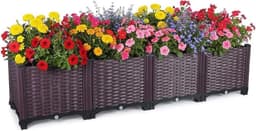 CUPCID Pflanzgefäß Rattanoptik 156 × 39 × 34,5 cm
