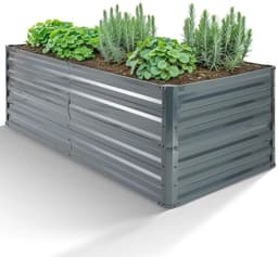 Arebos Metall-Hochbeet 180 × 90 × 45 cm