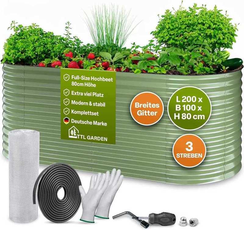 TTL GARDEN Inspire L Sage 200 × 100 × 80 cm
