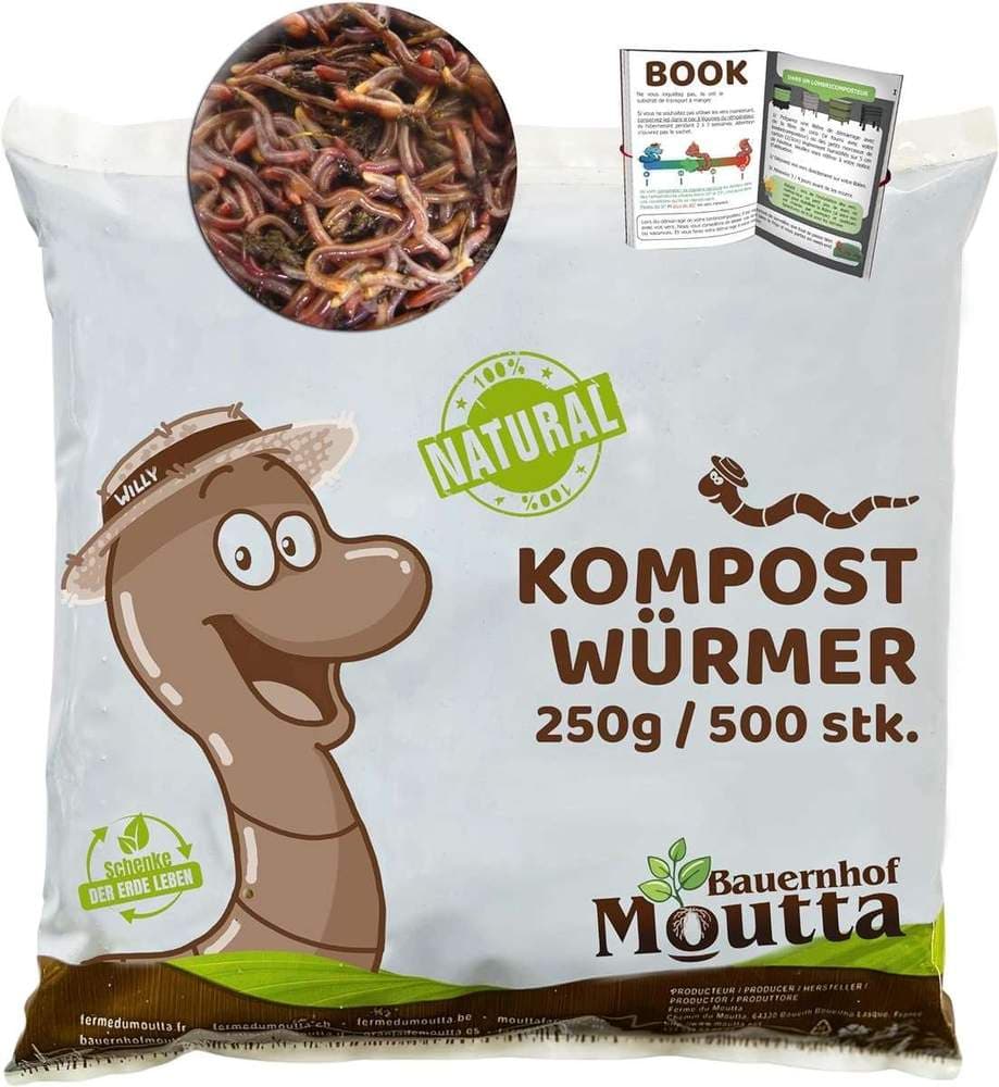 Moutta Kompostwürmer 250 g (ca. 500 Stück)