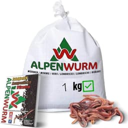 Alpenwurm Kompostwürmer 1 kg (mind. 1000 Stück)