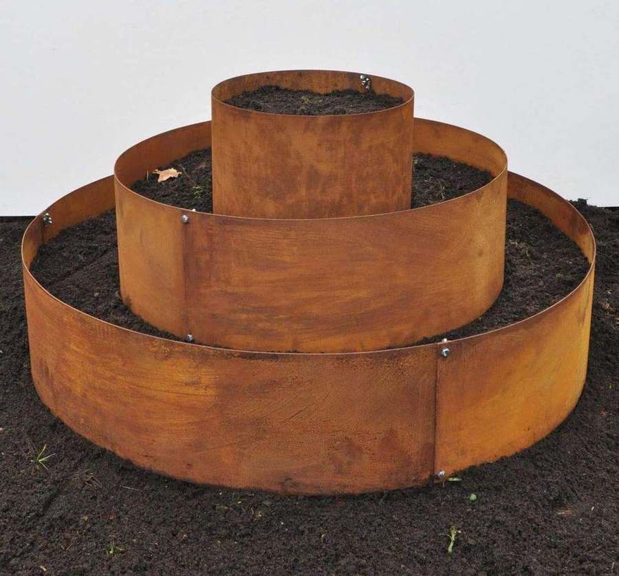 KUHEIGA Metall-Ring-Pyramide Rostoptik Ø 90 cm