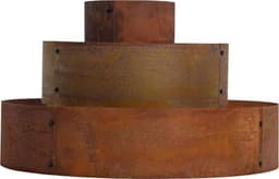 ESTEXO Metall-Ring-Pyramide Rostoptik 20 × 90 × 60 cm