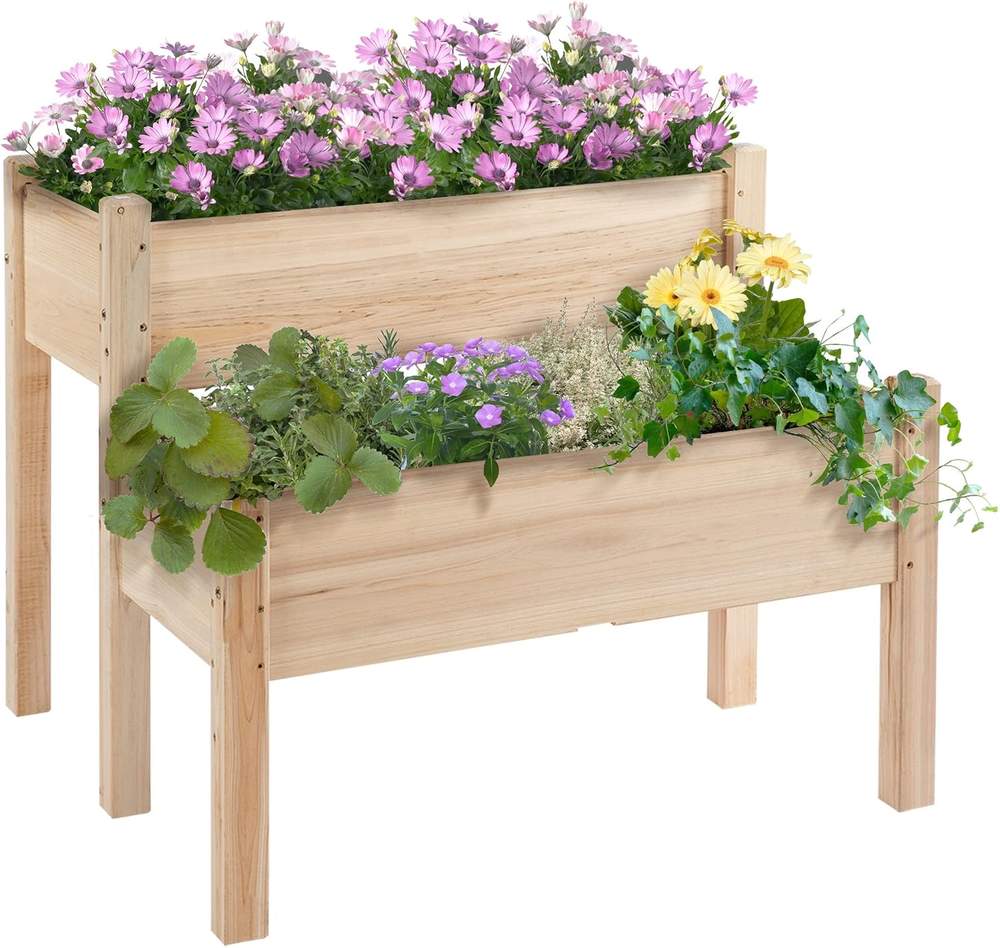 Outsunny Hochbeet 2 Stufen 86 × 85 × 72 cm