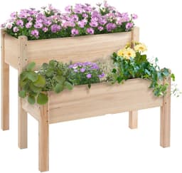 Outsunny Hochbeet 2 Stufen 86 × 85 × 72 cm