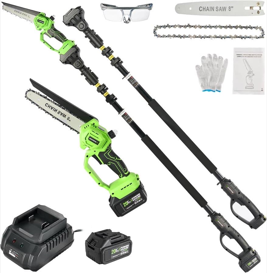 NovorikX 2-in-1 Akku-Hochentaster 20V