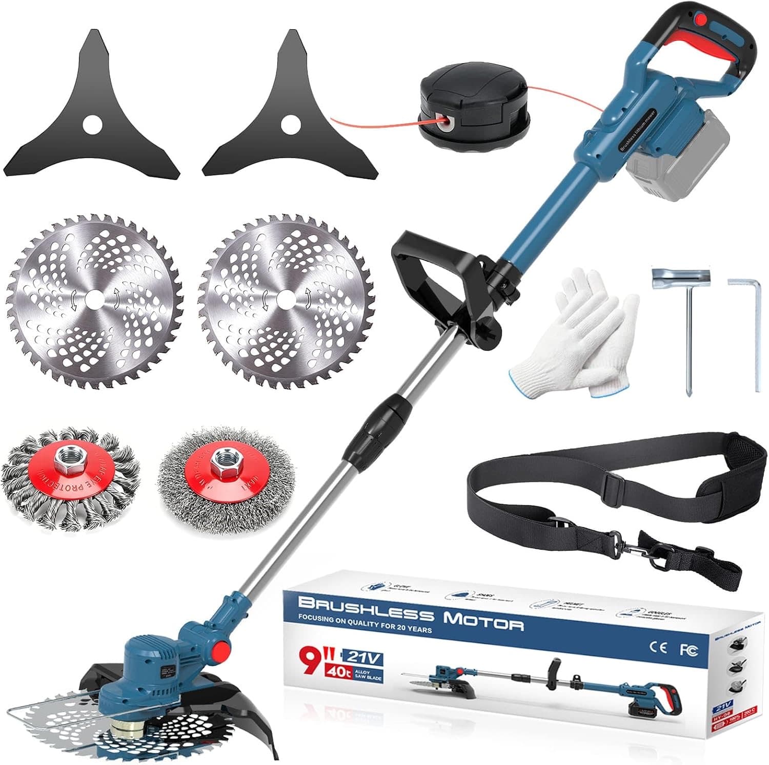 Fiutazge HY-08 Akku-Rasentrimmer (3-in-1 Solo, Makita-18V-kompatibel)
