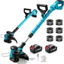 tivekeo GG1839 Akku-Rasentrimmer (2-in-1 Faden-Set, Dual-Kopf)