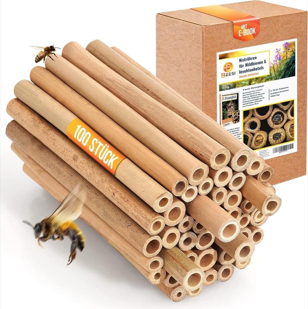 BEESI Nisthülsen Bambus 14 cm (200 Stück)