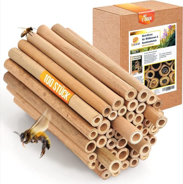 BEESI Nisthülsen Bambus 14 cm (200 Stück)