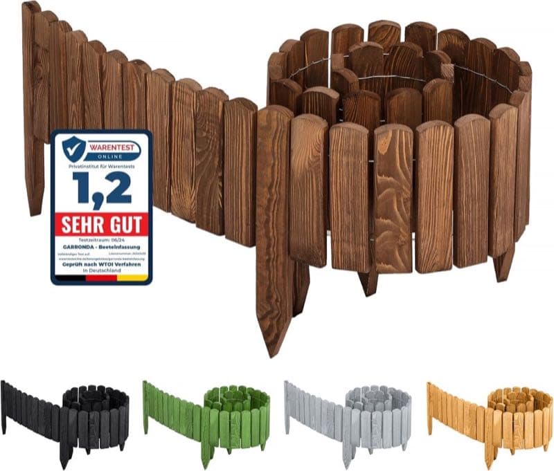 Garronda Holz-Rollborder 200×8 cm