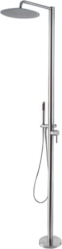 Edelstahl-Standdusche Chrome Kopf + Hand