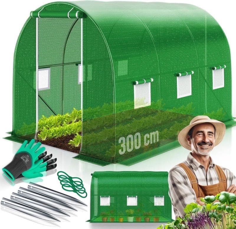 Testsieger KESSER Folien-Gewächshaus 3×2 m