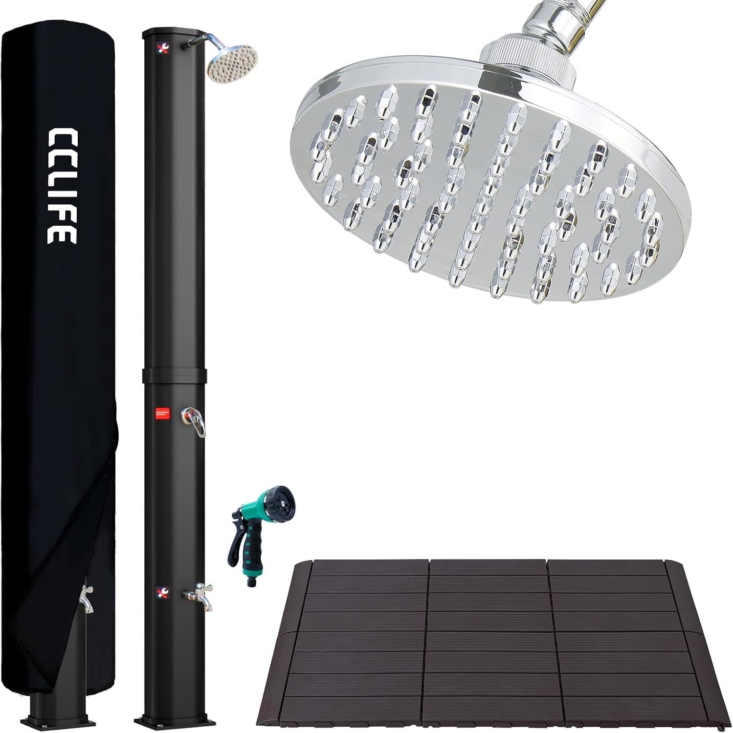 CCLIFE Solardusche 40L mit Handbrause