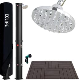CCLIFE CCLIFE Solardusche 60 L mit Bodenplatte