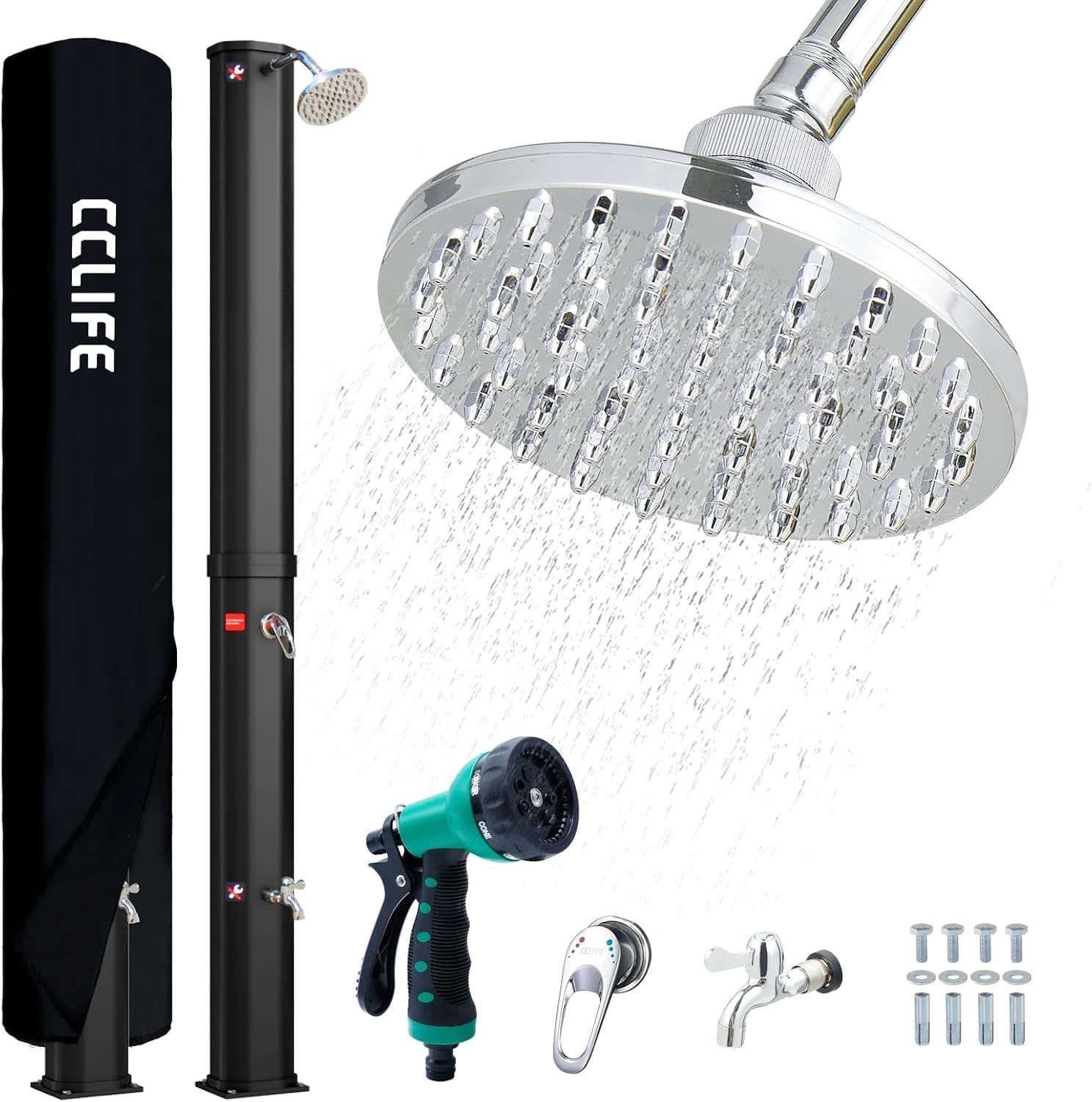 CCLIFE Solardusche 40 L mit Handbrause