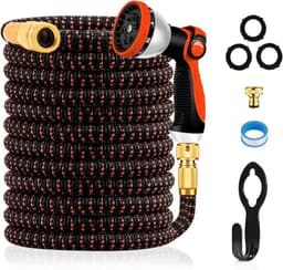 Yofidra Yofidra Flexibler Gartenschlauch 30 m (Schwarz-orange)