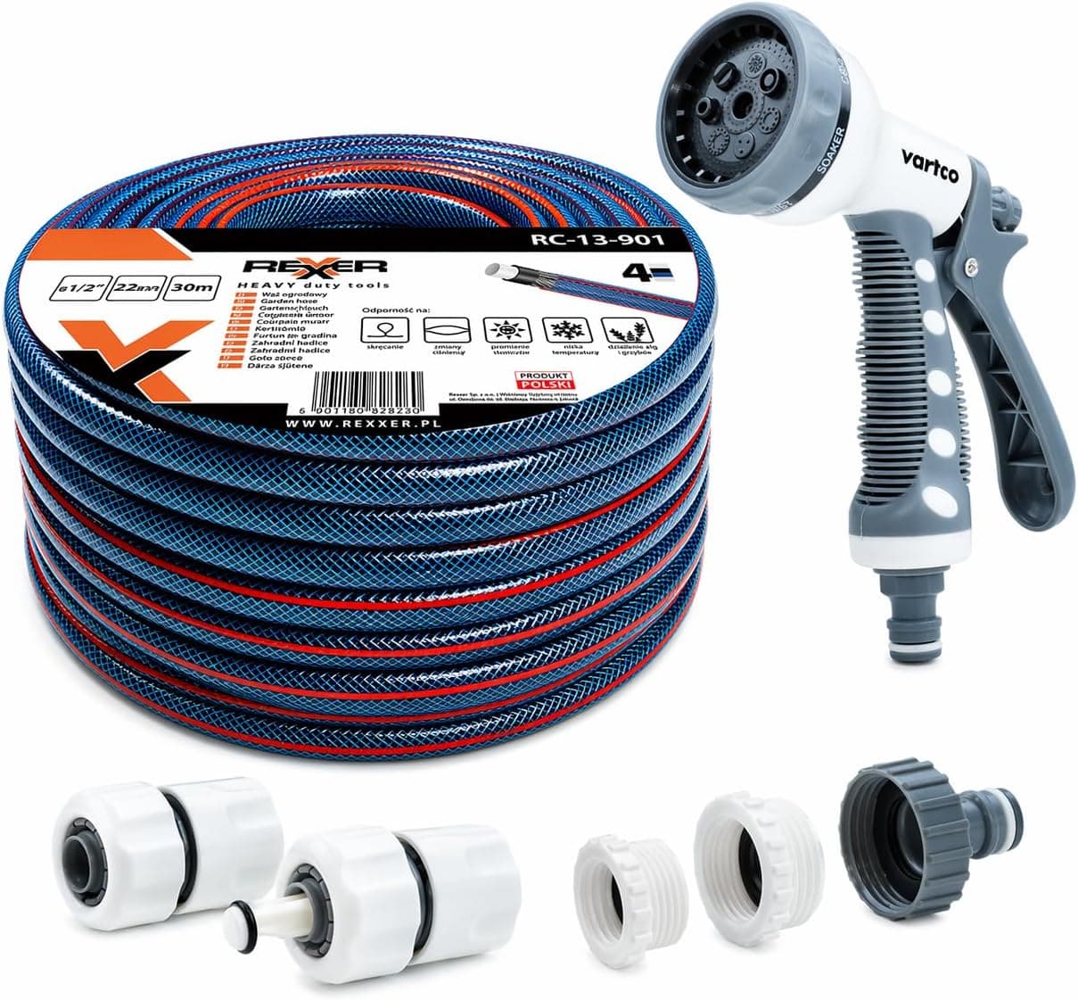 REXXER Gartenschlauch-Set 30 m