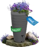 YourCasa Regentonne 240 Liter Wave Design Grau
