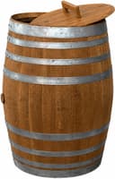 Fass-Schmiede Regentonne Holzfass 300 Liter geölt